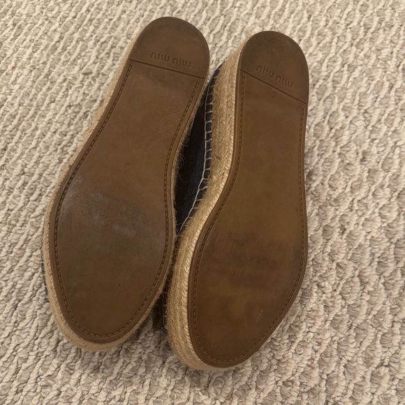 Miu Miu Denim Platform Espadrilles - Picture 3 of 3